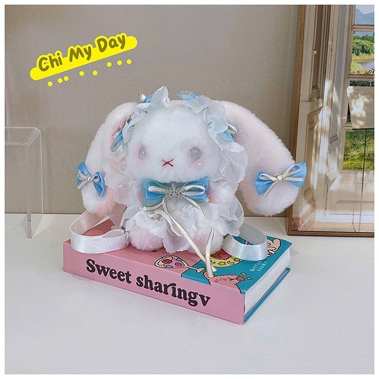 Lolita lolita lolita lolita lolita lolita ba lô thỏ tai hoạt hình dễ thương dây rút sang trọng Túi m