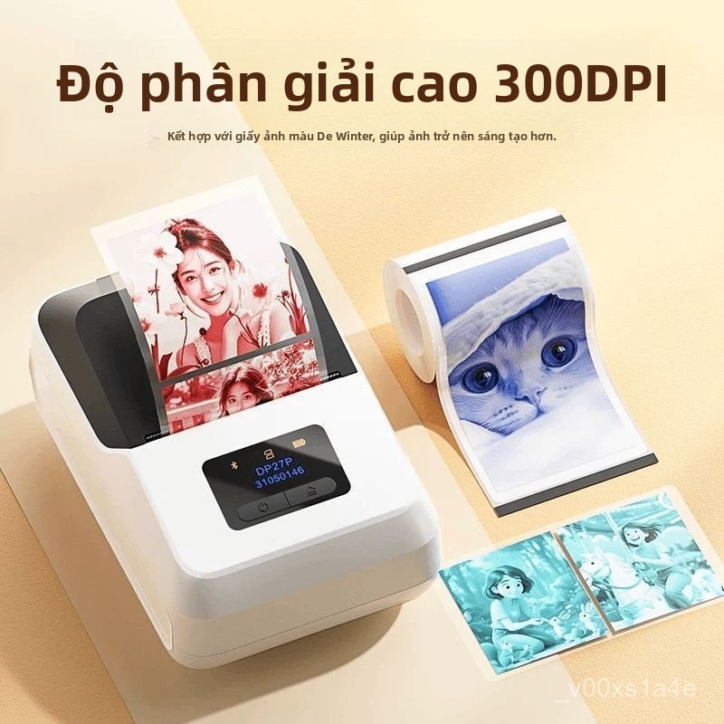Máy in nhãn DP27P 300DPi in giá siêu nét văn phòng bán chạy giao nhanh