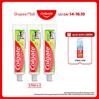 Bộ 3 Kem đánh răng Colgate Vitamin C thơm mát 170g/ tuýp