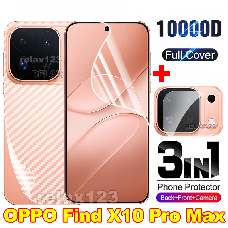 Dành Cho OPPO Find X10 Pro Max 5G 3in1 Mặt Sau Ống Kính Hydrogel Phim Dành Cho OPPO Find X10E X10 X10PM Findx10ProMax 5G 2026 Bảo Vệ Màn Hình Không Kính