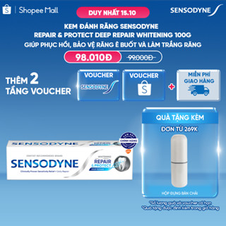 Kem đánh răng SENSODYNE Repair & Protect Deep Repair Whitening 100g phục hồi, bảo vệ răng ê buốt và làm trắng răng