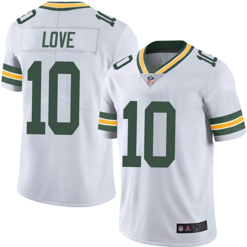 Áo bóng đá nam 2023NFL Green Bay Packers Jordan Love White Limited Amrican