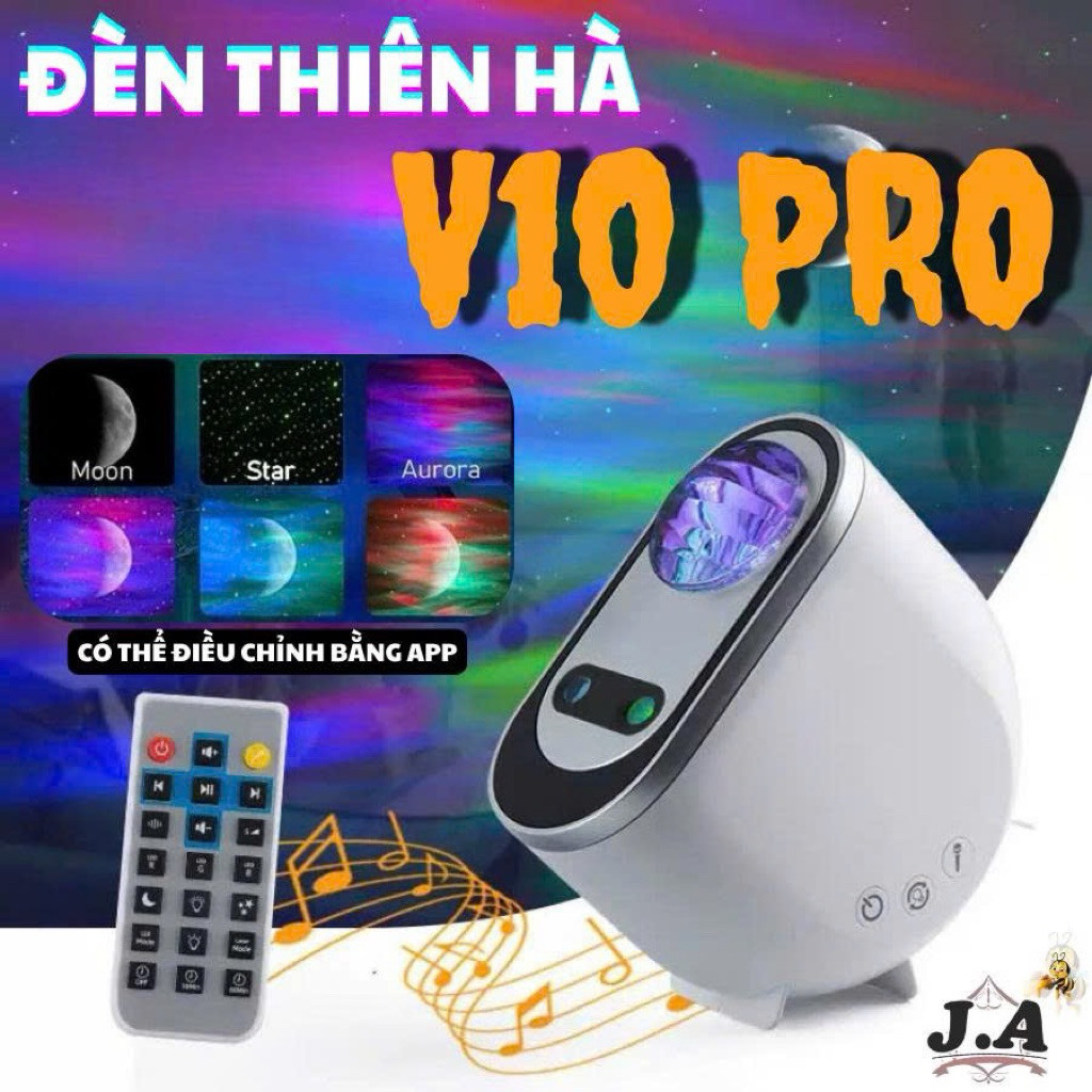 Đèn Thiên Hà V10 Pro APP Đèn Ngủ Galaxy Trang Trí Nhiều Chế Độ Ánh Sáng, Kết Nối Bluetooth, Remote v
