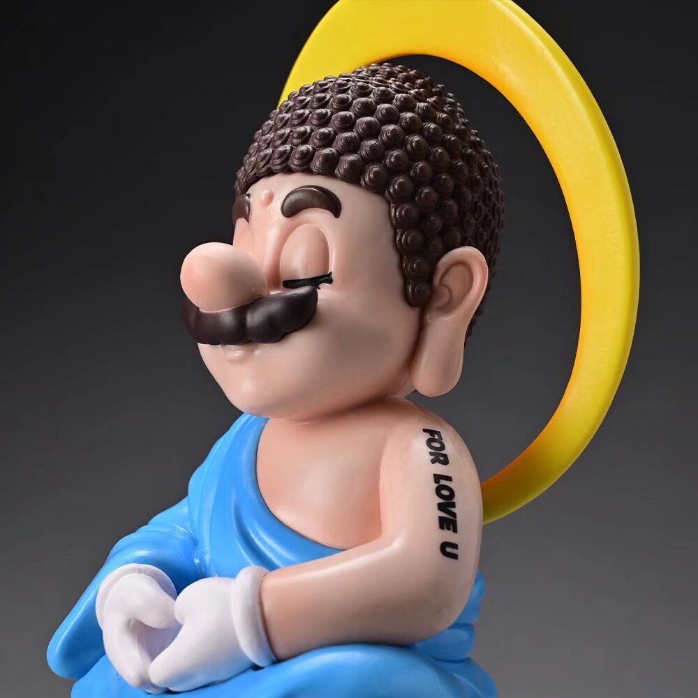 Super Mario Buddha Mario Tượng Hình Mô Hình Trang Trí Trò Chơi Hàng Hóa