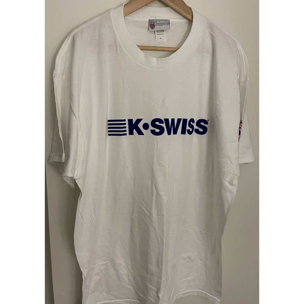 Áo thun nam nữ K-SWISS 100% cotton, phong cách thời trang