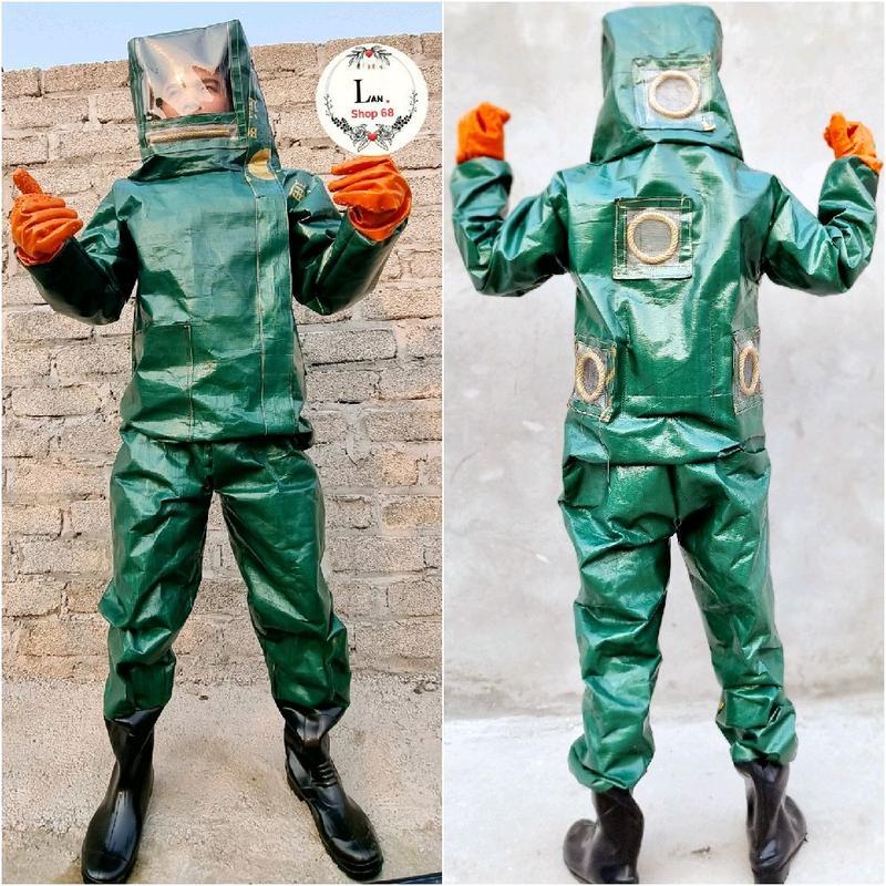 [Shop Áo Ong] Bộ đồ bảo hộ bắt ong rừng vải bạt hàn cao cấp nhập khẩu