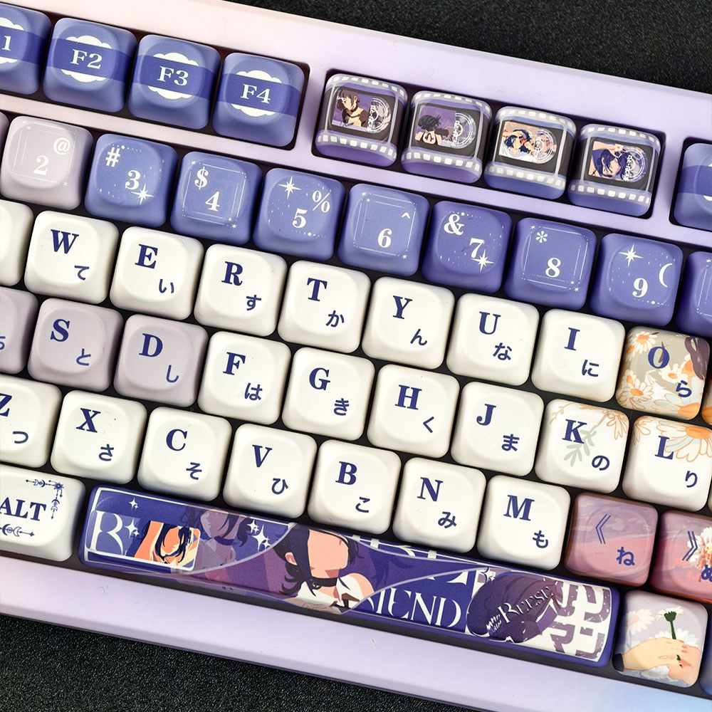 Reze Keycaps MOA / Cherry Profile 130 Phím PBT Nhuộm Thăng Hoa Cơ Keycaps Aula F75 F99 RK100 Hình Tr
