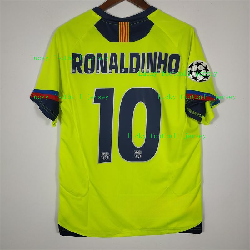 Áo bóng đá nam Barcelona 2005 / 06 10 áo đấu Ronaldo 30 Retro Messi