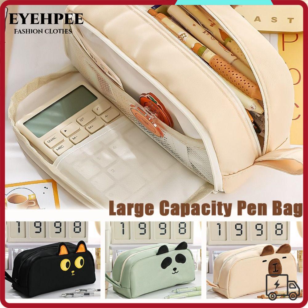 Túi đựng bút EYEHPEE, Bút chì vải quà tặng Back To School, Capybara / Panda / Cat Chất lượng cao Hộp