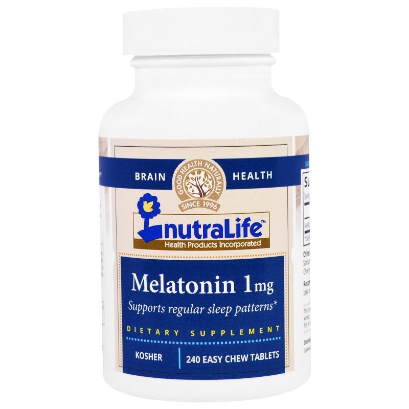 Viên nhai NutraLife Melatonin 1mg 240v – Hỗ trợ giấc ngủ, nhập khẩu Mỹ