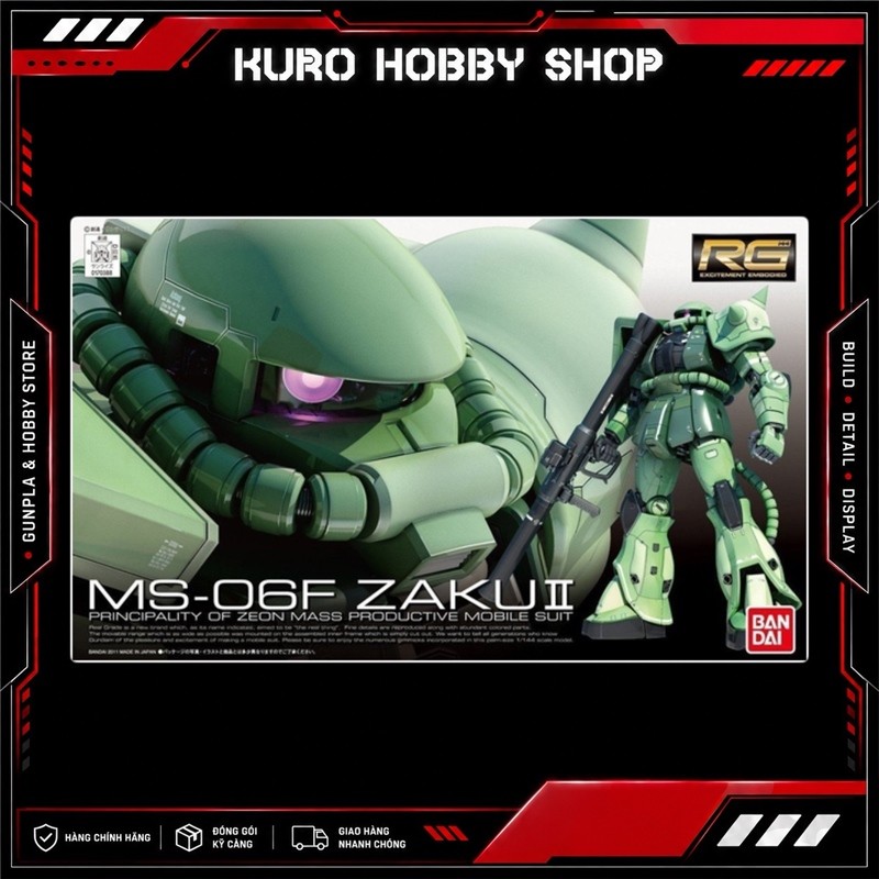 RG 1/144 Ms-06F Zaku II - Mô Hình Lắp Ráp Bandai