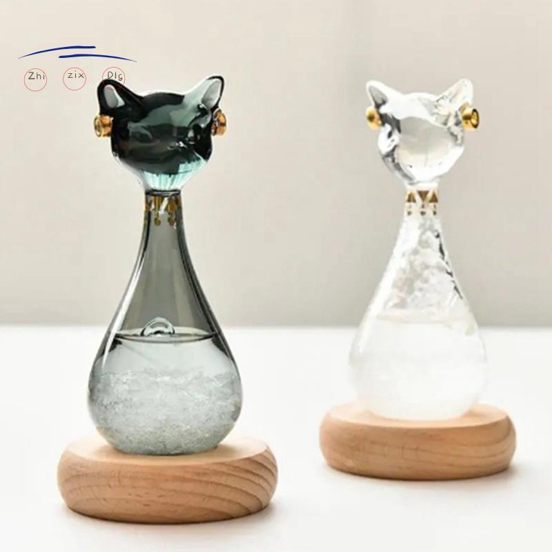 Dự đoán thời tiết bão cho mèo Barometer Dự báo Trạm thời tiết Cloud Storm Pha lê Dự báo thời tiết Ch