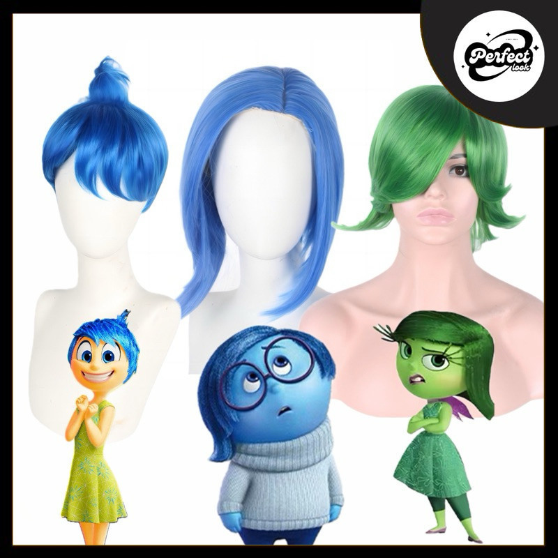 Inside Out Wig Inside Out: Yanyan cos Wig Lele buồn Inside Out SADNESS JOY DISGUST- 077