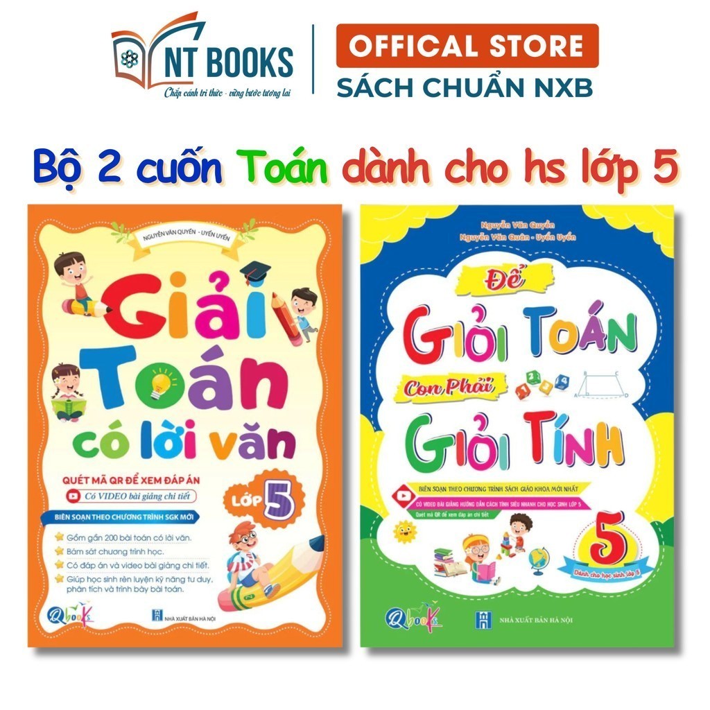 ✅Sách - [ Lớp 5 ] -  Giải Toán Có Lời Văn Lớp 5 Và Để Giỏi Toán Con Phải Giỏi Tính 5