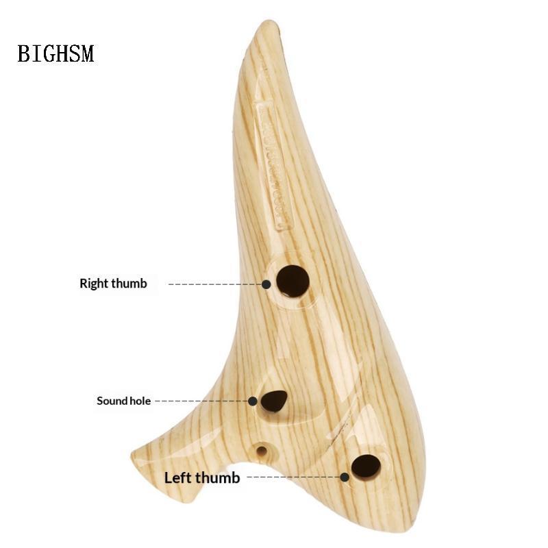 BIGHSM 12 Lỗ Ocarina Nhạc Cụ Ocarina Alto C Tone Nhựa Chuyên Nghiệp Ocarina Nhạc Cụ Dành Cho Người Y