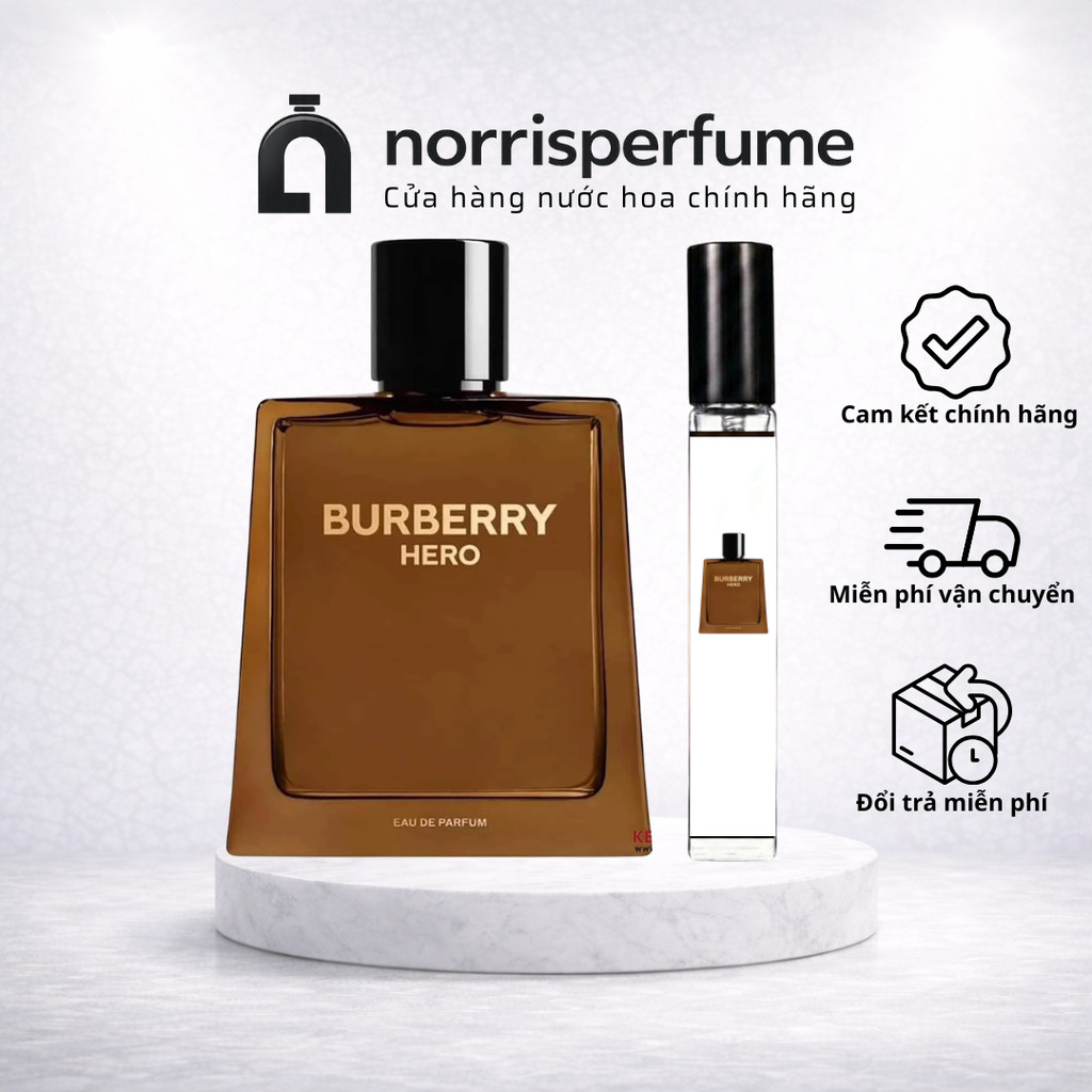 [Chính hãng] Nước Hoa Nam Chiết 10ml Burberry Hero EDP Hương Gỗ Tuyết Tùng Âm Áp, Nam Tính Hiện Đại
