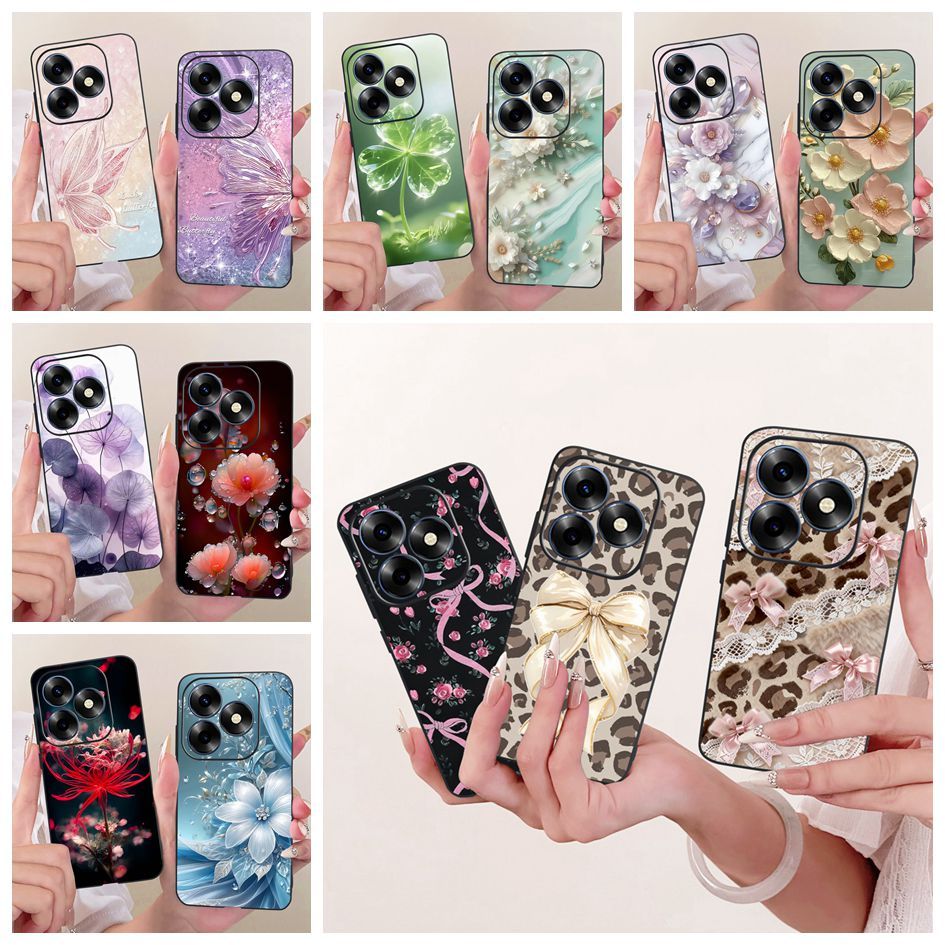 Ốp Lưng Mới Cho Itel S23 Plus / S23 + S681LN Vỏ Hoa Bướm Mềm Silicone TPU Vỏ Điện Thoại Cho Itel S23