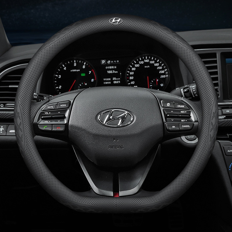 Hàng MỚI Bọc Vô Lăng Ô Tô Cho Xe Hyundai Elantra i10 Grand Starex SantaFe Sonata Tucson Getz Matrix 