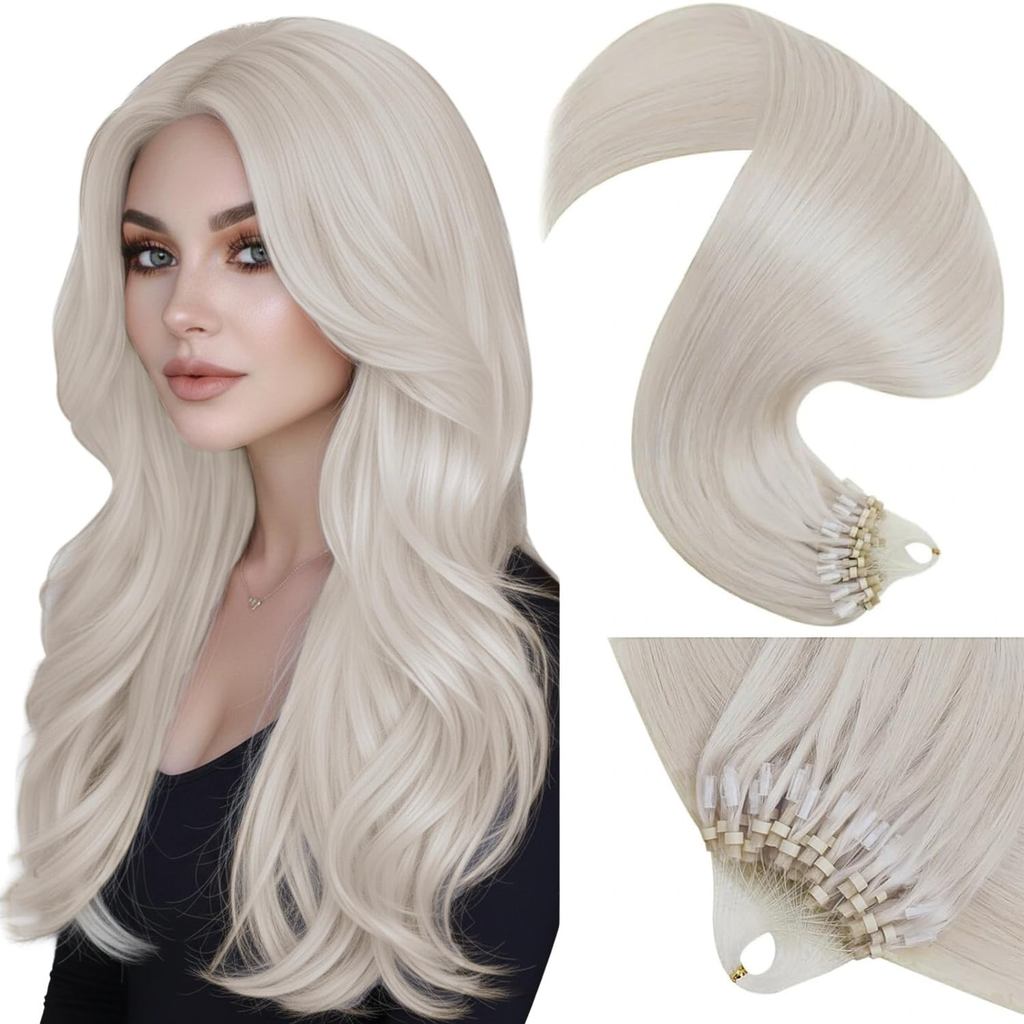 LaaVoo Micro Ring Hair Extension Hanfa Platinum Gold Micro Ring Hair Extension Real Hanfa Cold Melt 