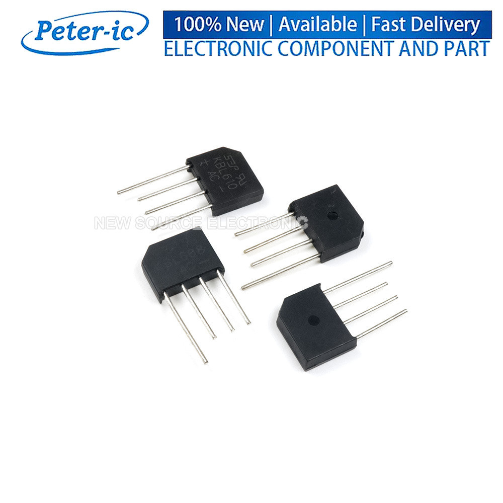 (5 cái) KBL406 KBL408 KBL410 KBL606 KBL608 KBL610 Cầu chỉnh lưu phẳng