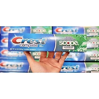 Kem Đánh Răng Crest Complete Extra Whitening+ Scope Advanced Freshness Mỹ 232g