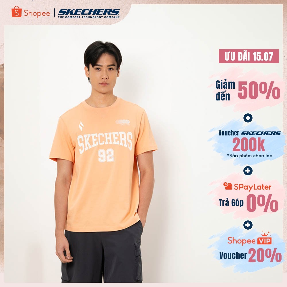 Áo Thun Tay Ngắn Nam Skechers Basketball Culture Short Sleeve Tee-SL325M375-04HL Online Sale