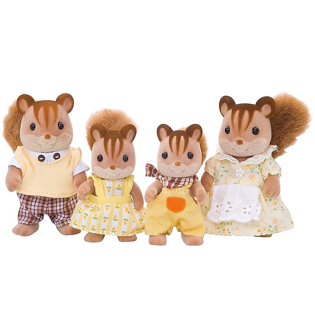 Sylvanian Families Doll [Walnut Squirrel Family] FS-17 ST Mark certified Ages 3 and up Toy Dollhouse