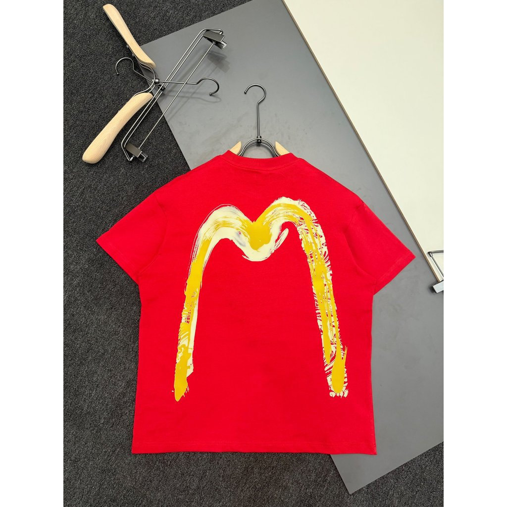 Áo thun Evisu / Áo thun Evisu in hình ngắn tay nam nữ Áo thun công sở Áo thun mặc ngoài Áo thun thấm