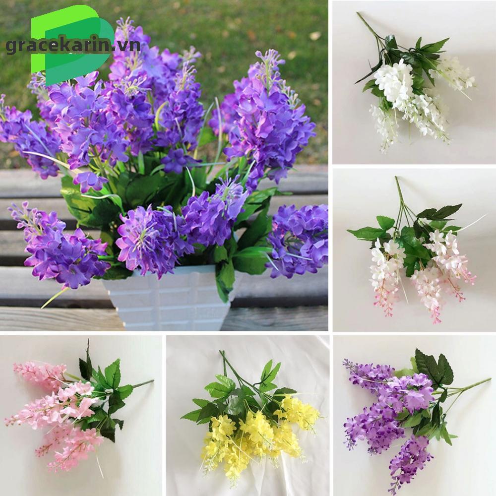 [GRCEKRIN-VN]Artificial Flower Real Touch Realistic 5 Heads Bouquet Branch DIY Fake Grave