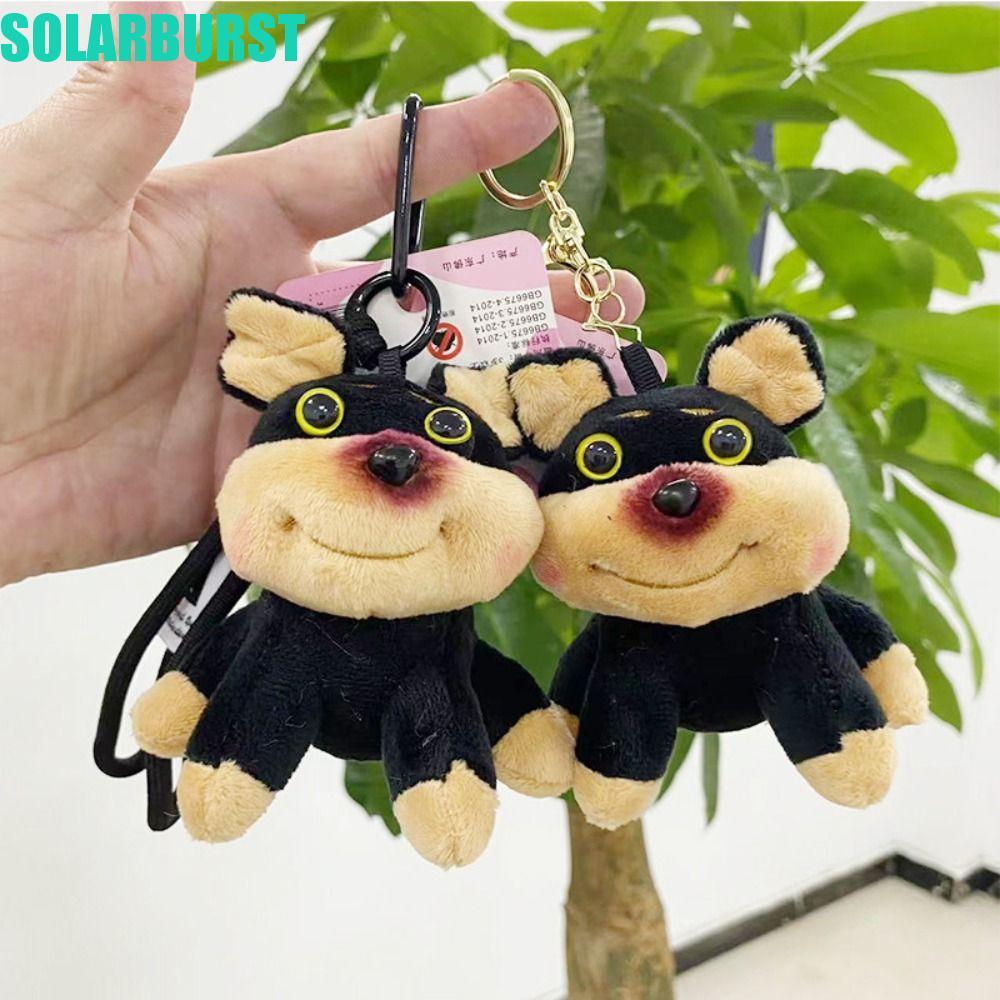 SOLARBURST Bee Dog Doll Móc khóa, Sang trọng với tạp dề Bee Puppy Bag Mặt dây chuyền, Mặt dây chuyền