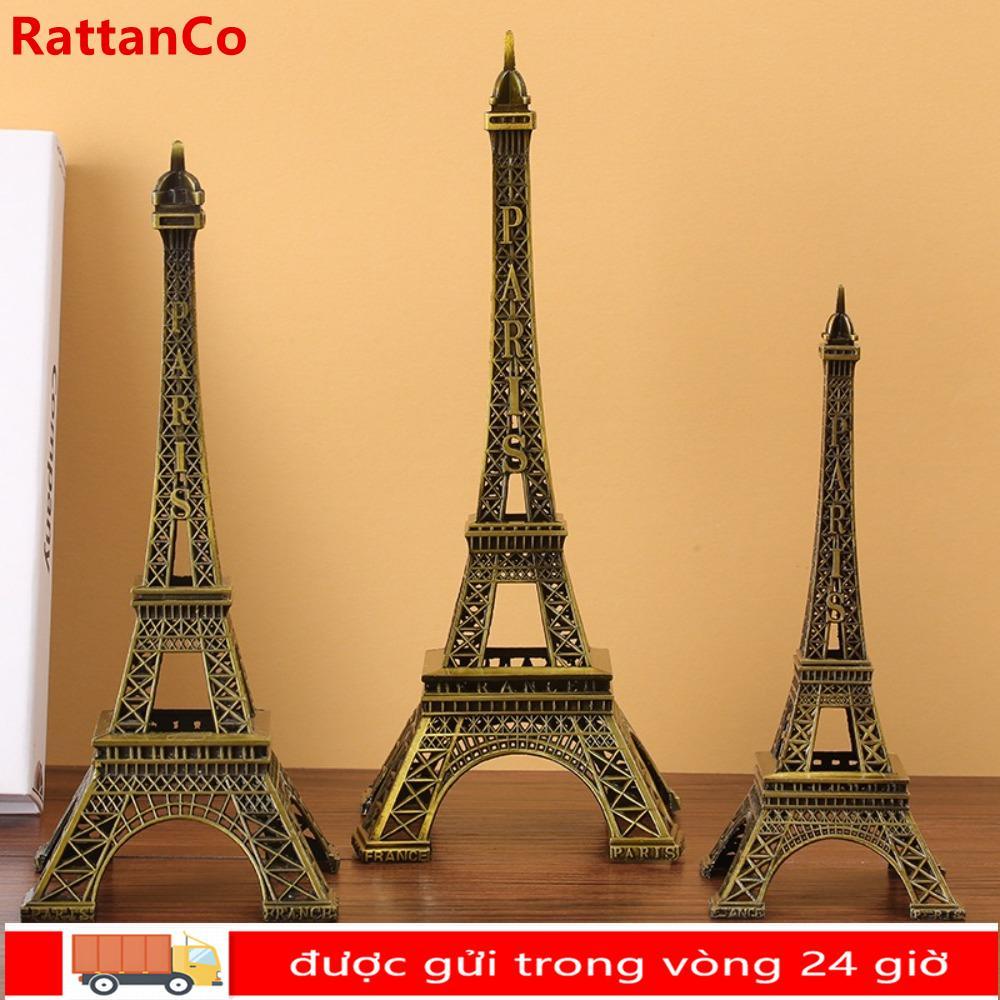 Tượng tháp Eiffel RATTANCO, 7 kích cỡ Mô hình tháp Eiffel thiết kế tinh tế, Kim loại đồng có hộp Đồ 