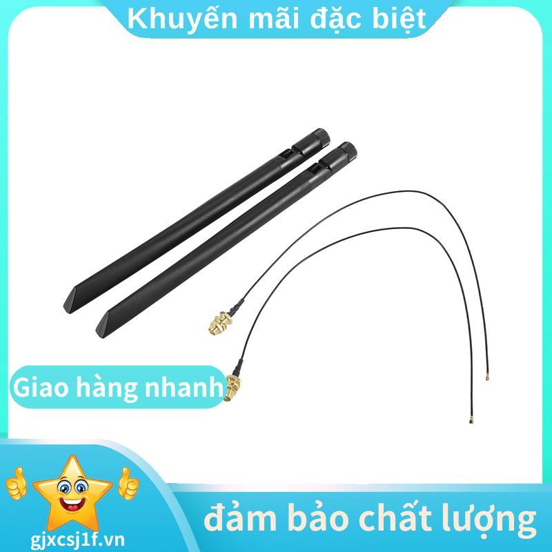 Ăng-ten WiFi không dây 6Dbi băng tần kép RP-SMA + MHF4 Cáp đuôi lợn cho mô-đun WIFI / WLAN thẻ không
