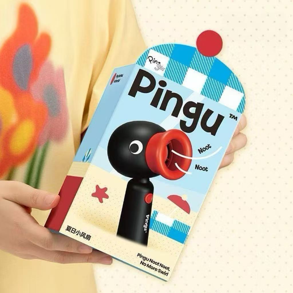 Pingu Mùa Hè Quạt Nhỏ Ngoài Trời Thoáng Mát Di Động Mini USB Cầm Tay Quạt Điện Trẻ Em Nam Nữ Ngày Lễ