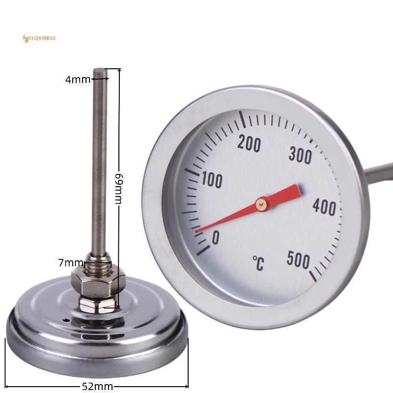 Đồng hồ đo nhiệt độ nướng lò lưỡng kim MUQV BBQ 0-500C để nấu nướng BBQ ngoài trời VN