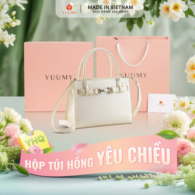 Bộ hộp quà YUUMY (Túi xách nữ YUUMY YTX87 + Hộp quà YHQ2 + Túi giấy YTG2 + Túi rút BVR3838 + Thiệp cảm ơn YBT1)