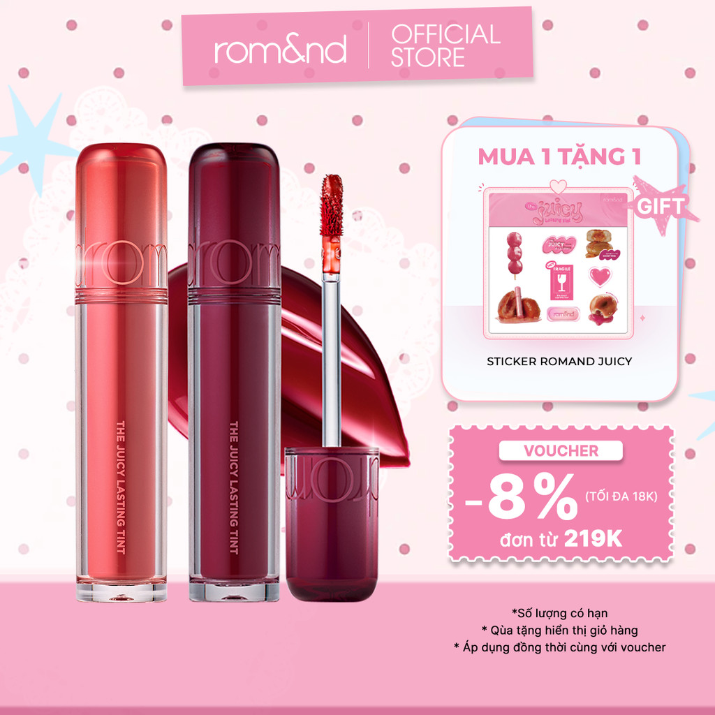 [Rom&nd] Son Tint lì cho môi căng mọng THE JUICY LASTING TINT