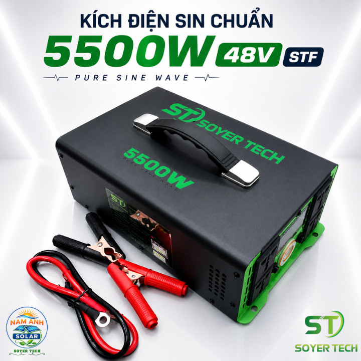 Bộ chuyển đổi điện 48V sang 220V Sin Chuẩn 48V 5500W Mã STF- SOYER TECH