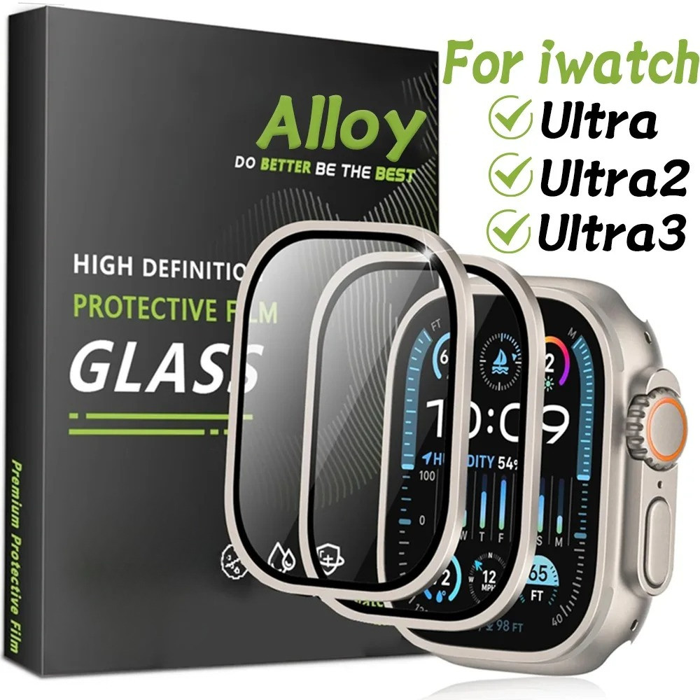 Đồng hồ chống vân tay Bảo vệ màn hình cho Apple Watch Ultra3 Ultra2 Siêu kim loại Khung hợp kim tita