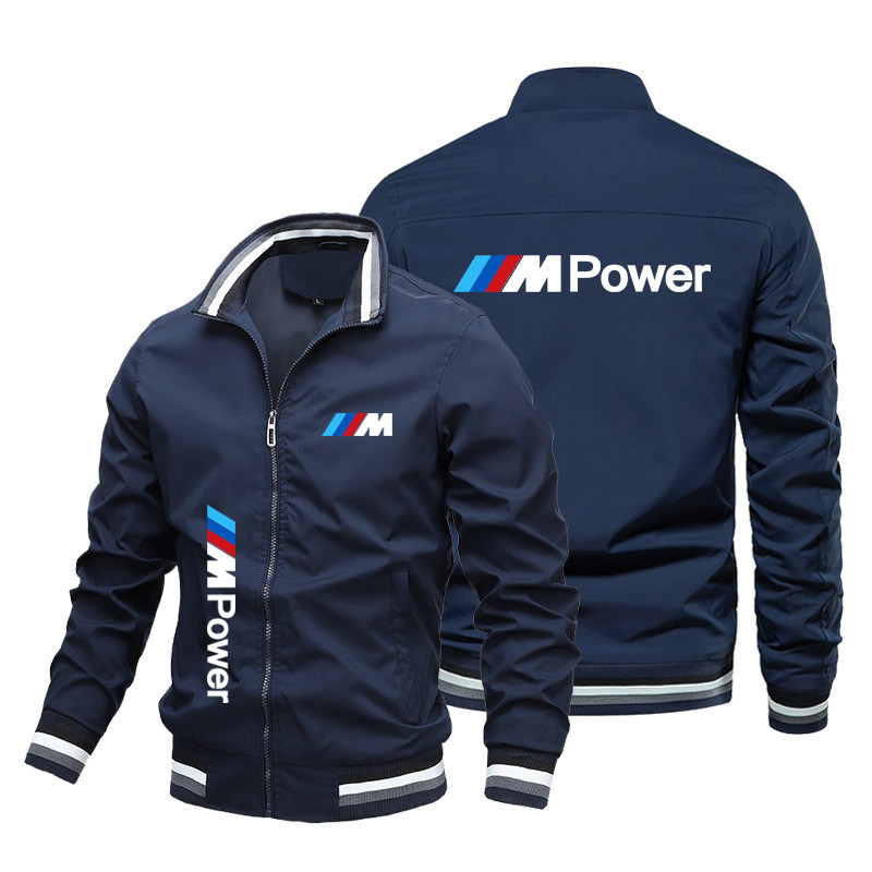 BMW Car Logo Áo khoác Racing Jersey Áo khoác đi xe đạp ngoài trời đứng cổ áo khoác nam nữ có thể sử 