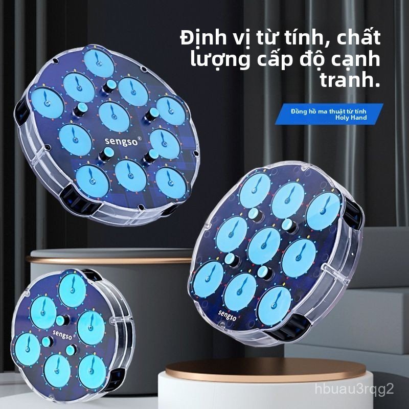 Rubik Clock Thánh Thủ đồng hồ nam châm 3x3 4x4 chuyên dụng thi đấu tốc độ nhanh đồ chơi trí tuệ cho 