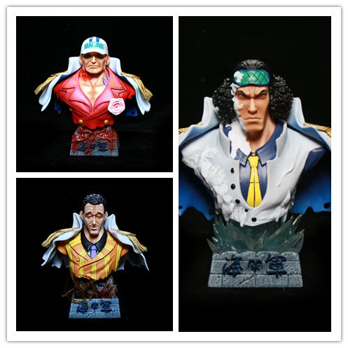 Bộ nhân vật bán thân One Piece Navy Admirals - Akainu Aokiji Kizaru Anime Collectible Model