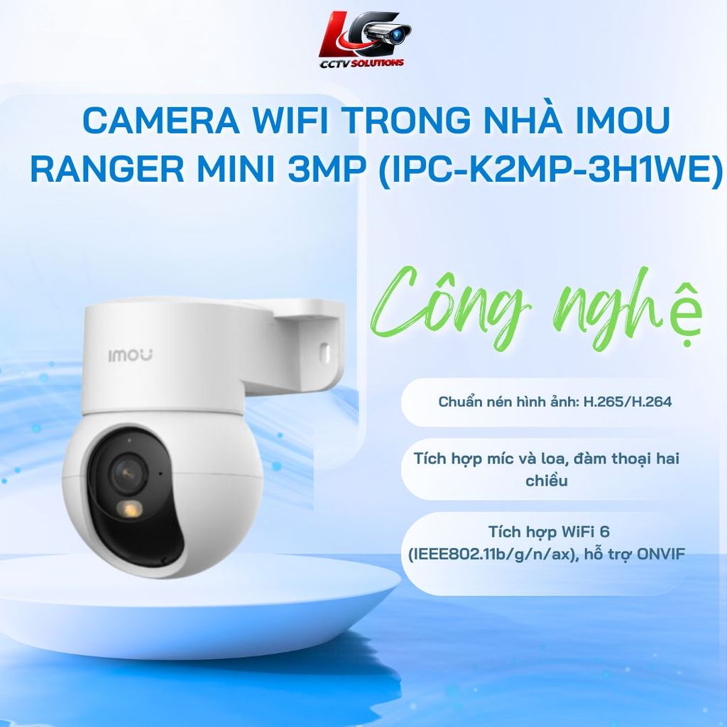 Camera Wifi Ranger Mini I 3MP/5MP  K2MP-3H1WE / K2MP-5H1WE trong nhà Quay quét tự động