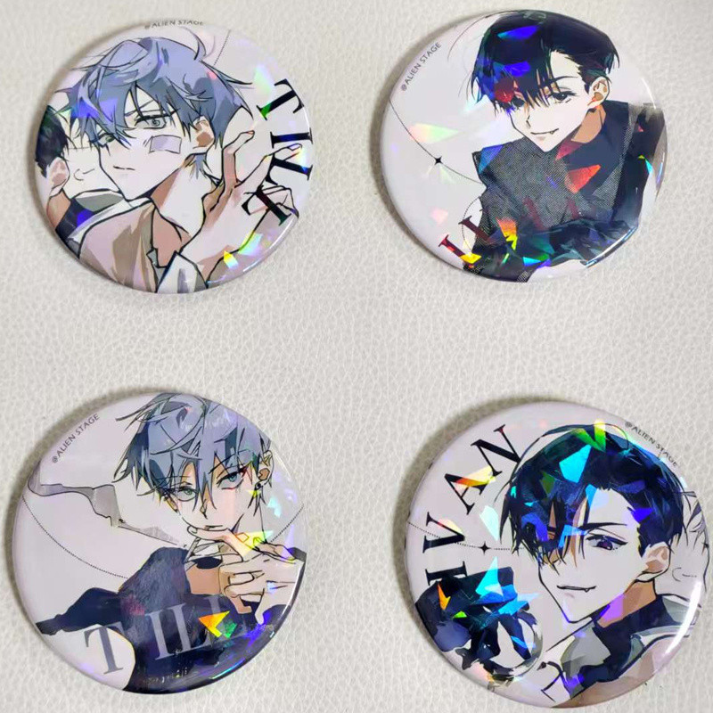 Alien Stage Ivan & Till Badge 58mm - Trâm cài phong cách Hàn Quốc, phụ kiện cosplay