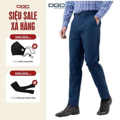 Quần Âu Nam không ly DGC Dáng ôm Slim Fit, Chất liệu mềm nhẹ thoáng mát - SQTBB03M