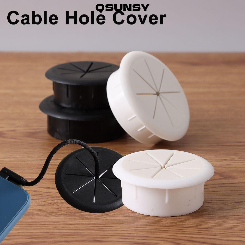 QSUNSY Wire Hole Cover Home Threading Box Cover Cable Passing Line Outlet Port