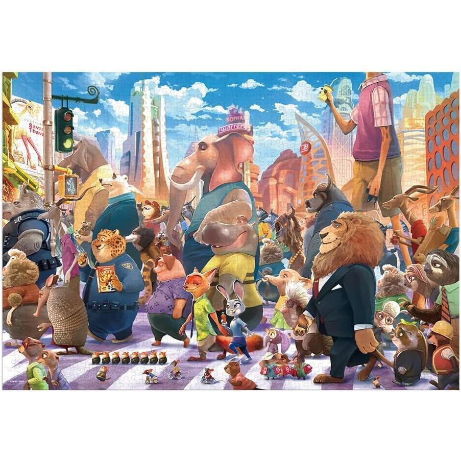 Tenyo Made in Japan 1000 Piece Jigsaw Puzzle Disney Cross Walk Zootopia (51x73.5cm) D-1000-904 Comes