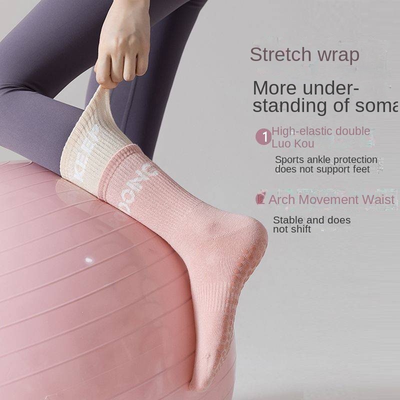 Yoga Socks Non-Slip Professional Female Pilates Dedicated Tube Socks Indoor Sports Stockings FGhe