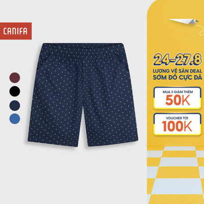 Quần short nam CANIFA mặc nhà chất cotton mềm mịn thoáng mát đạt chuẩn Oekotex Class 2 8LB26A001