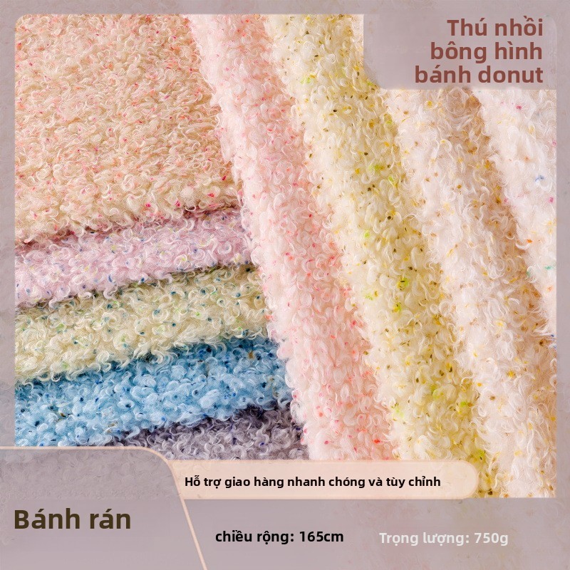 Donut Donut Donut vải cashmere giả sang trọng rải rác cho búp bê và gối ném