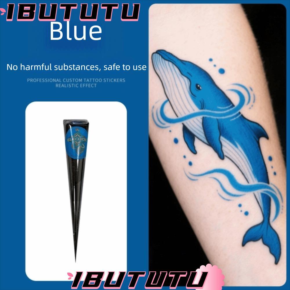 IBUTUTU Henna Tattoo Cream, Bán vĩnh viễn Màu nâu đen Henna Paste Cone, Henna Tattoo Cream Tạm thời 